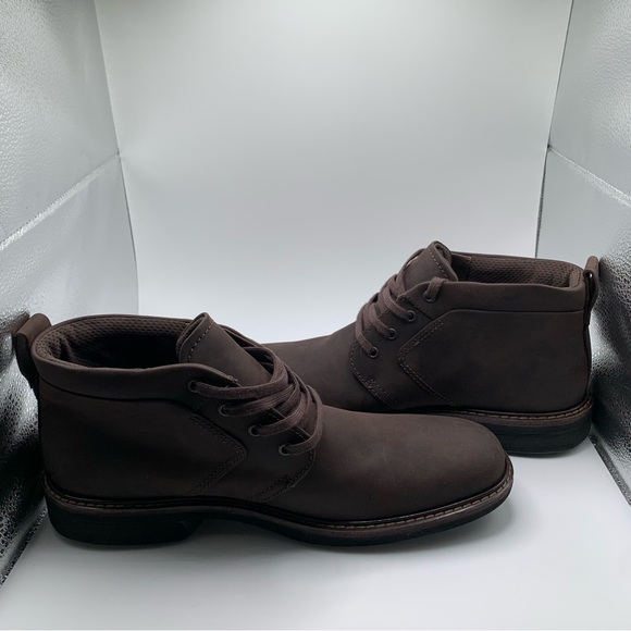 NWOB ECCO Men's Turn II waterproof Boot - Brown Nubuck Leather 43 US 9-9.5 12990 - Picture 9 of 10